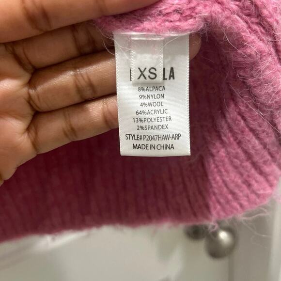 Pistola Pink Eva Pullover W/ Neck Slits in Pink Sz XS - Picture 5 of 9